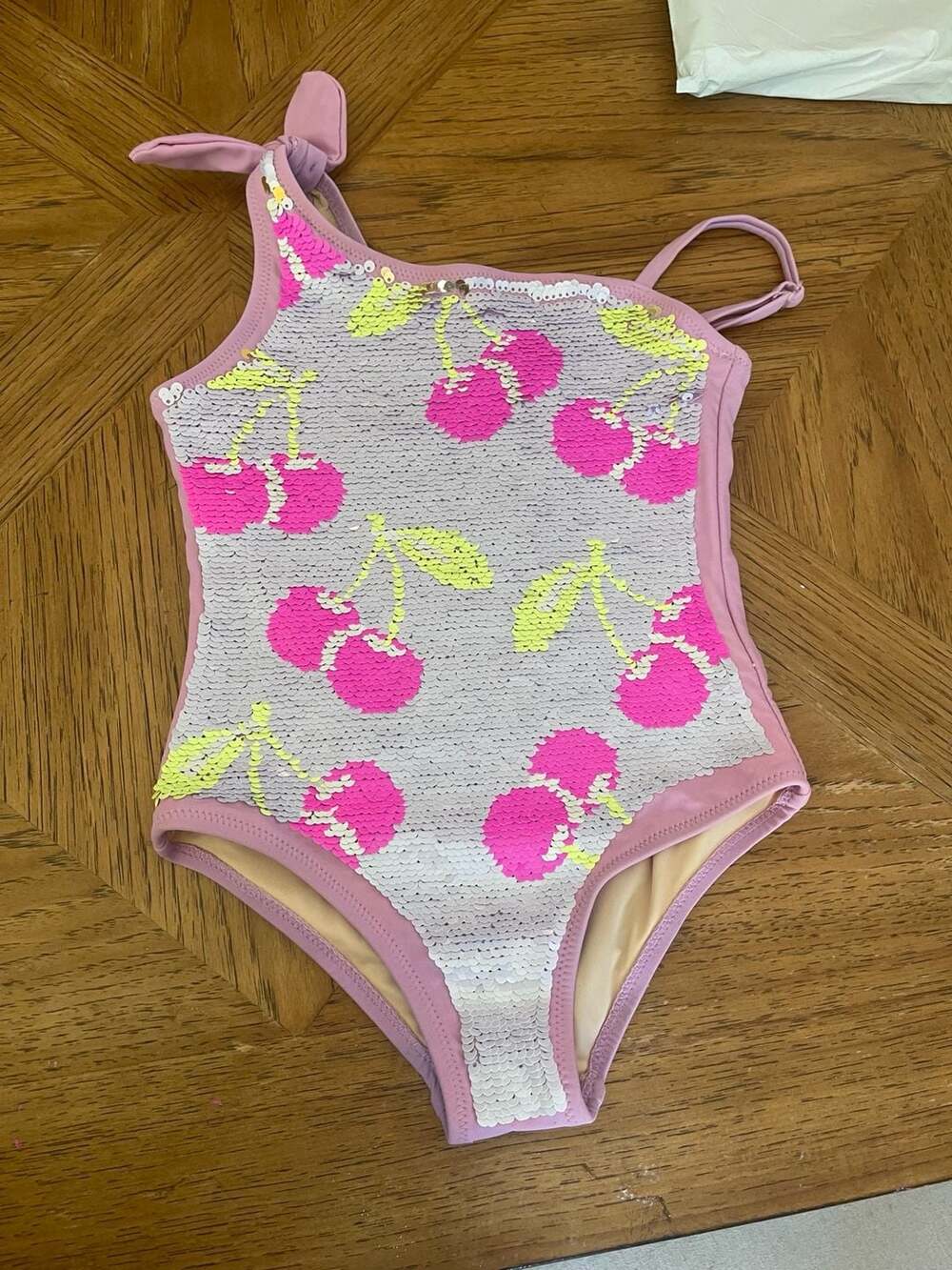 Shade Critters Palm Beach Girls 3T Cherry Flip Sequin One-Piece Swimsuit UPF